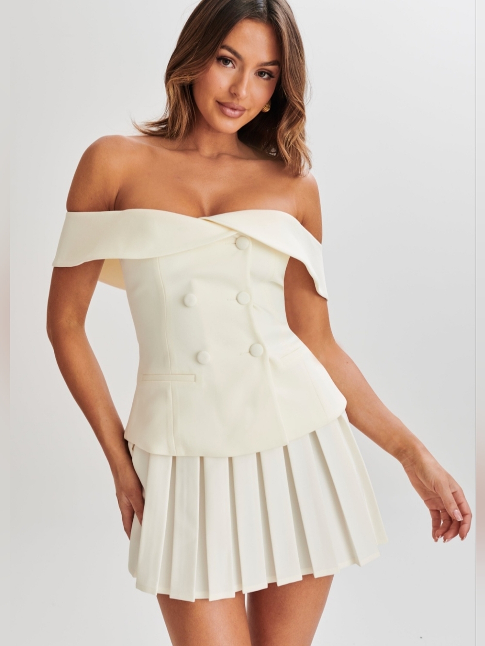 Meshki Krista Strapless Suiting Top ***See Note on Size***